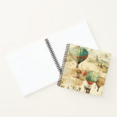 ヴィンテージ風景熱気球(10) ノートブック (内部)