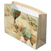 ヴィンテージ風景熱気球(10) ラージペーパーバッグ (裏面アングル)