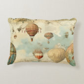 ヴィンテージ風景熱気球(11) アクセントクッション (裏面)