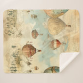 ヴィンテージ風景熱気球(11) シェルパブランケット (正面(横))