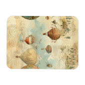 ヴィンテージ風景熱気球(11) マグネット (横)