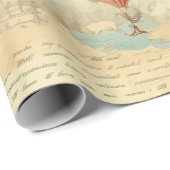 ヴィンテージ風景熱気球(11) ラッピングペーパー (ロールコーナー)