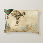 ヴィンテージ風景熱気球(1) アクセントクッション (裏面)