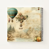 ヴィンテージ風景熱気球(1) ノートブック (裏面)
