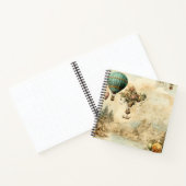 ヴィンテージ風景熱気球(1) ノートブック (内部)