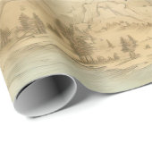 ヴィンテージ風景熱気球(1) ラッピングペーパー (ロールコーナー)