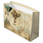 ヴィンテージ風景熱気球(1) ラージペーパーバッグ (裏面アングル)