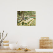 ヴィンテージ風景,イングランド,庭に2人の女性 ポスター (キッチン)