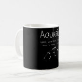 ヴィンテージ風水瓶座の星座占い 誕生日ギフト コーヒーマグカップ (正面左)