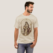 ヴィンテージ風水瓶座の黄道帯の水瓶の芸術 Tシャツ (正面フル)