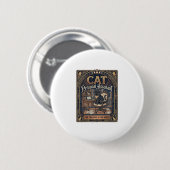 ヴィンテージ風猫のパーソナルアシスタント ネコ好き オーナー ユーモア 缶バッジ (正面&裏面)
