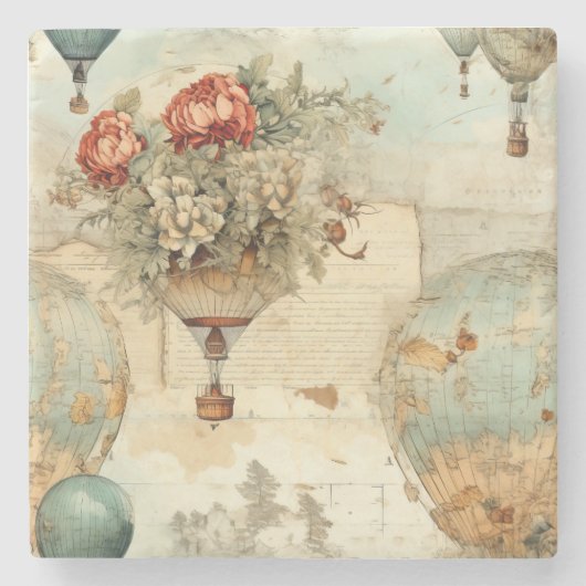 ヴィンテージ風船（温風風風船） (3) ストーンコースター (正面)