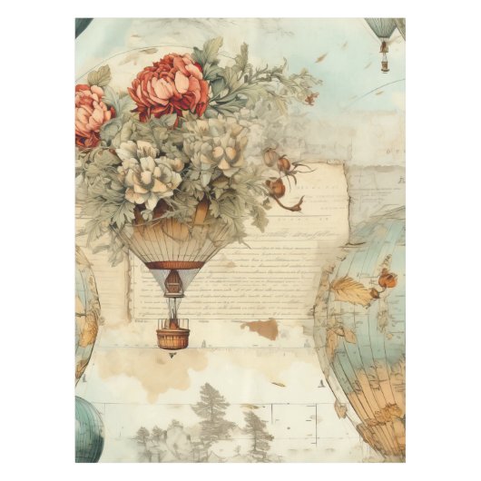 ヴィンテージ風船（温風風風船） (3) テーブルクロス (正面)