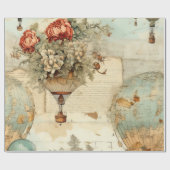 ヴィンテージ風船（温風風風船） (3) ラッピングペーパー (フラット)