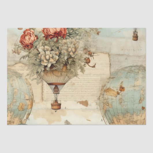 ヴィンテージ風船（温風風風船） (3) 薄葉紙 (正面)