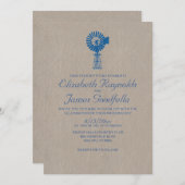 ヴィンテージ風車結婚式招待状 招待状 (正面/裏面)