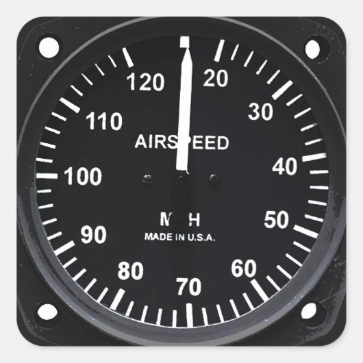 ヴィンテージ風速計 スクエアシール (正面)