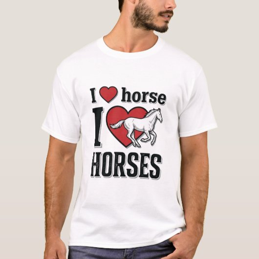 ヴィンテージ風馬の愛好家のためのTシャツデザイン Tシャツ (正面)