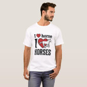 ヴィンテージ風馬の愛好家のためのTシャツデザイン Tシャツ (正面フル)