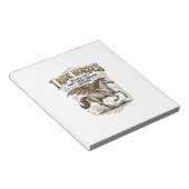 ヴィンテージ風馬竜ファンタジー騎手Tシャツデザイン_1 ノートパッド (アングル)
