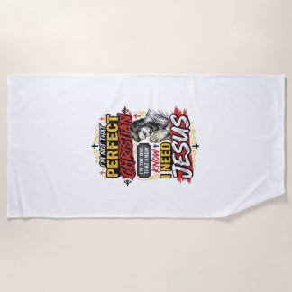 ヴィンテージ風 イエス様が欲しい キリスト教 Tシャツ デザイン_1 ビーチタオル