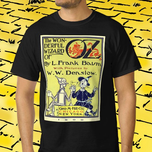 ヴィンテージ風 オズの魔法使い 本のカバーアート・扉ページ Tシャツ