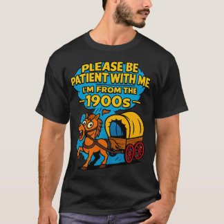 ヴィンテージ風 ビンテージスタイル 1900年代出身 だから我慢してね クラシックグラフィック Tシャツ