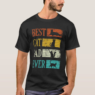 ヴィンテージ風 ベスト 猫パパ だって最高 ねこおやじ ねこパパ 面白い お父さん Tシャツ