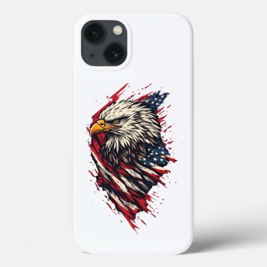 ヴィンテージ風 愛国 アメリカンホワイトヘッドワシ 7月4日 Case-Mate iPhoneケース (裏面)