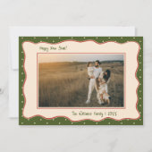 ヴィンテージ風 手描きフレーム フォト 新年 シーズンカード (正面)