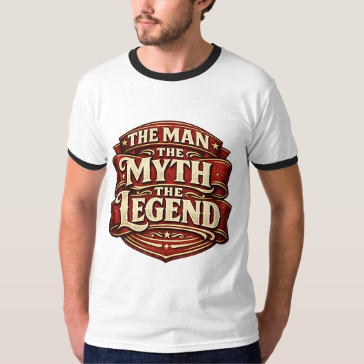 ヴィンテージ風 父の日グッズ 伝説の男 Tシャツ (正面)