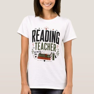 ヴィンテージ風 読書好き 教員 デザイン Tシャツ
