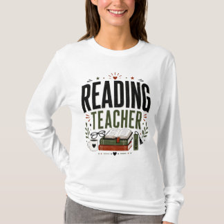 ヴィンテージ風 読書好き 教員 デザイン Tシャツ