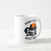 ヴィンテージ風 釣り好きのためのデザイン コーヒーマグカップ (正面右)