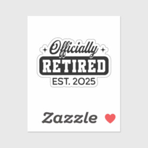 ヴィンテージ風 2025年 公式退職 Funny Retirement シール