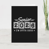 ヴィンテージ風 2026年卒 レトロなデザイン カード (正面)