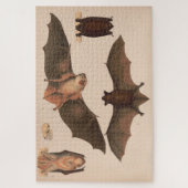 ヴィンテージ飛んでいるこうもりイラストレーション(1874) ジグソーパズル (縦)