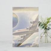 ヴィンテージ飛んでいるで世界中に雲が広がる飛行機 (スタンド正面)