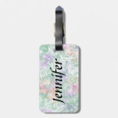 ヴィンテージ飛んでいるのパターン ラゲッジタグ (裏面縦)