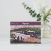 ヴィンテージ飛んでいるクロウカンザスシティトレインミズーリ ポストカード (スタンド正面)