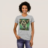 ヴィンテージ飛んでいるサル女性用Tシャツ Tシャツ (正面フル)