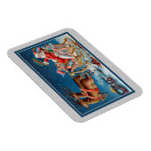 ヴィンテージ飛んでいるサンタそり マグネット (右側)