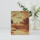 ヴィンテージ飛んでいるザメ ポストカード (スタンド正面)