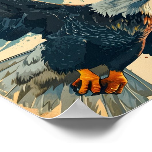 ヴィンテージ飛んでいるハゲ ポスター (角)