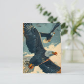 ヴィンテージ飛んでいるハゲ ポストカード (スタンド正面)