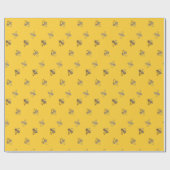 ヴィンテージ飛んでいるハネフランスのツプロベンサルイエロー ラッピングペーパー (フラット)