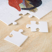 ヴィンテージ飛んでいるハロウィン黒猫の魔女 ジグソーパズル (側面)