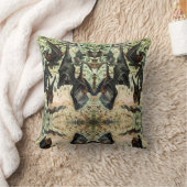 ヴィンテージ飛んでいるフォックスこうもりブラックこうもりエレガントゴシック クッション (ブランケット)