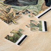 ヴィンテージ飛んでいるフォックスこうもりブラックこうもりエレガントゴシック ジグソーパズル (側面)