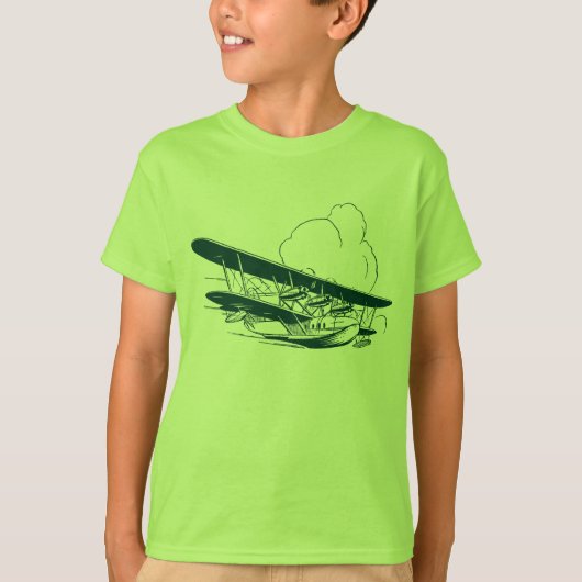 ヴィンテージ飛んでいるボート Tシャツ (正面)